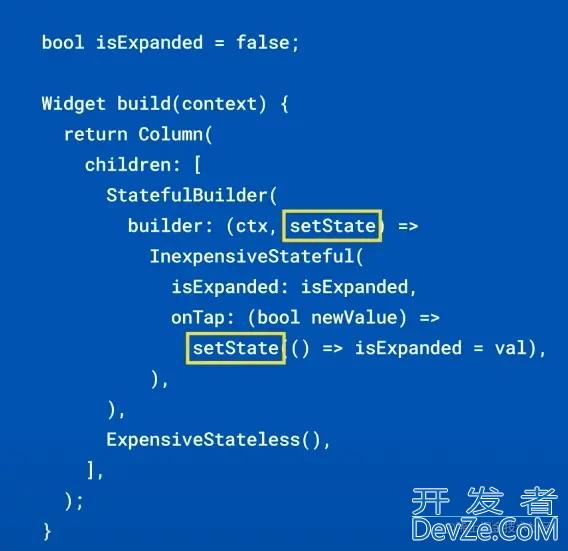 Flutter Widget 之StatefulBuilder构建方法详解