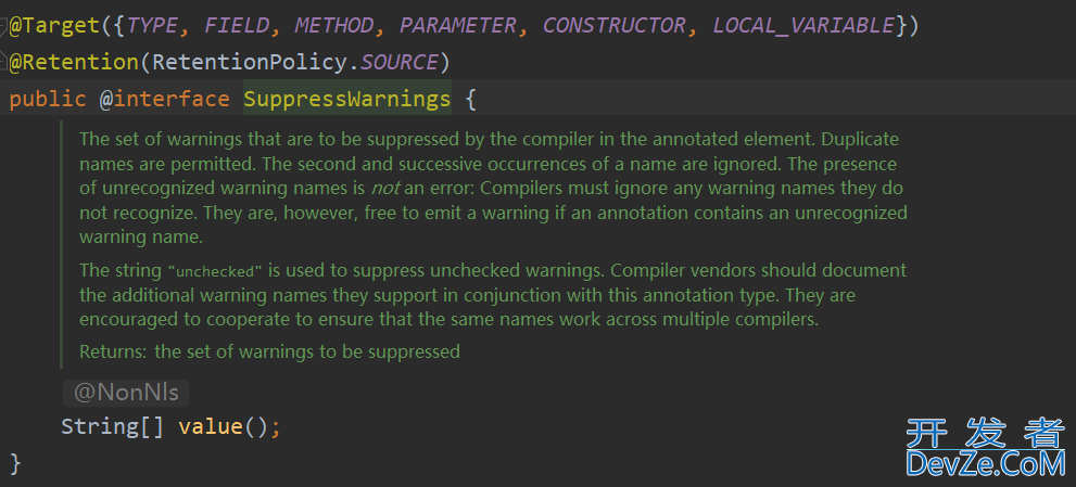 Java中的SuppressWarnings注解使用