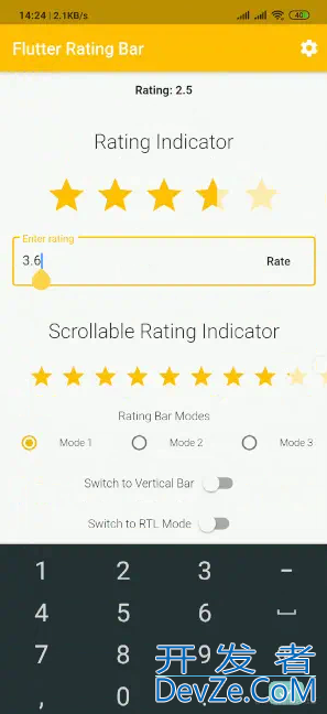 Android Flutter实现评分组件的示例代码