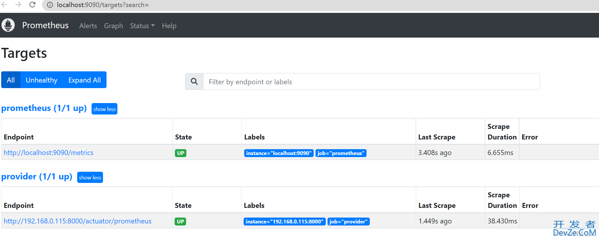 Spring Boot Admin 监控指标接入Grafana可视化的实例详解