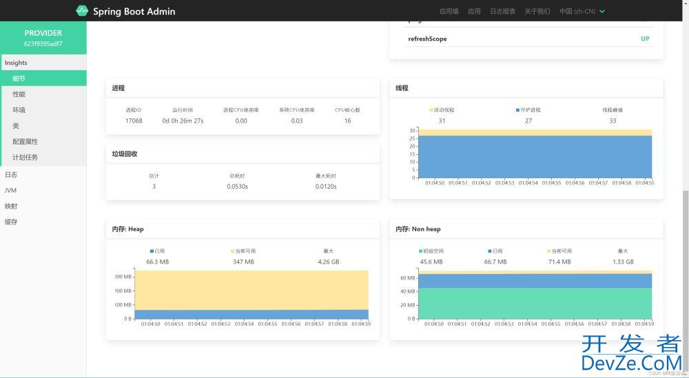 Spring Boot Admin 监控指标接入Grafana可视化的实例详解