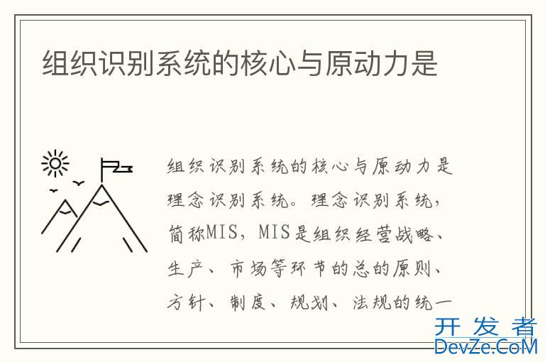 组织识别系统的核心与原动力是
