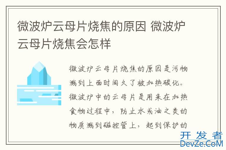 微波炉云母片烧焦的原因 微波炉云母片烧焦会怎样