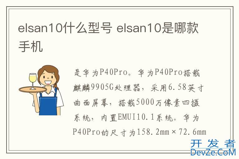 elsan10什么型号 elsan10是哪款手机