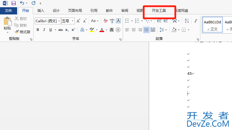 word开发工具选项卡在哪（word2007显示开发工具选项卡）