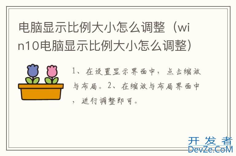 电脑显示比例大小怎么调整（win10电脑显示比例大小怎么调整）