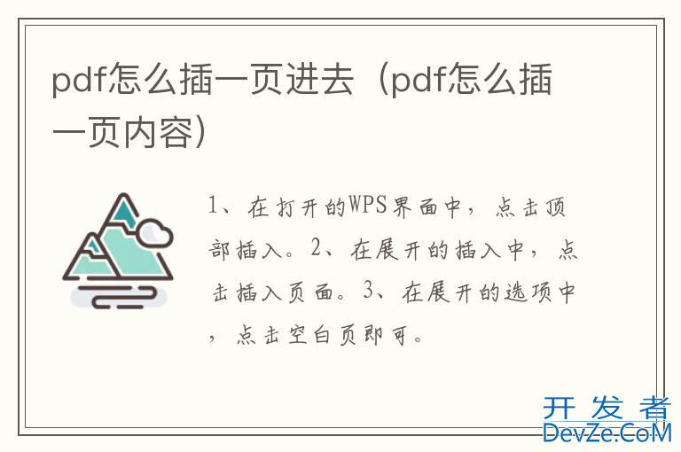 pdf怎么插一页进去（pdf怎么插一页内容）