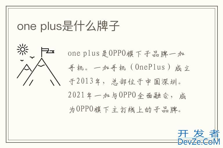 one plus是什么牌子