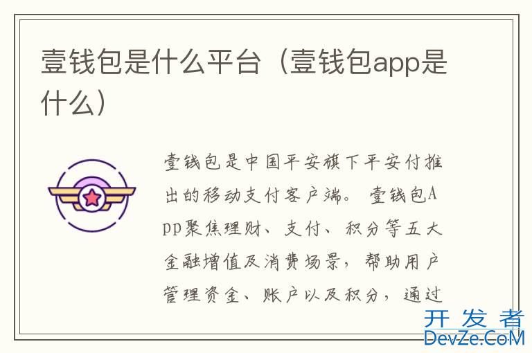 壹钱包是什么平台（壹钱包app是什么）