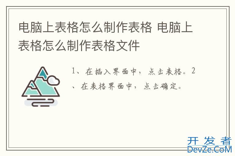 电脑上表格怎么制作表格 电脑上表格怎么制作表格文件