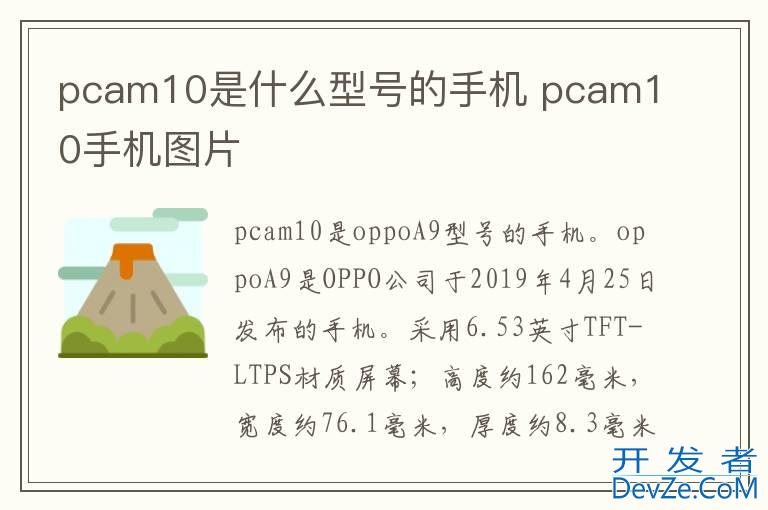 pcam10是什么型号的手机 pcam10手机图片