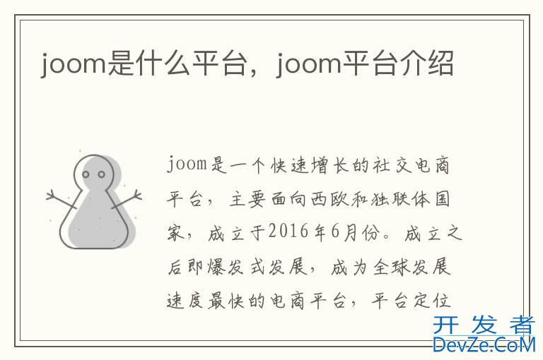 joom是什么平台，joom平台介绍