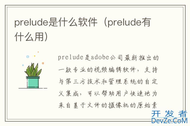 prelude是什么软件（prelude有什么用）