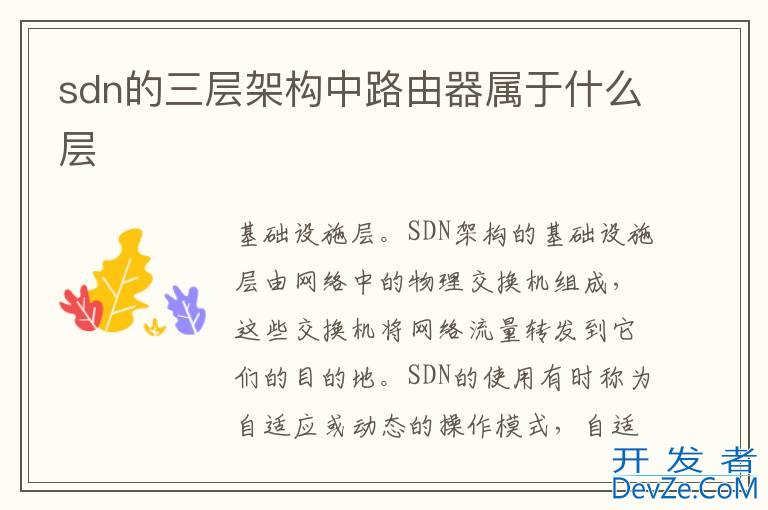 sdn的三层架构中路由器属于什么层