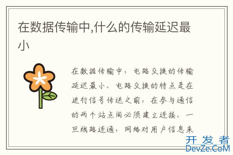 在数据传输中,什么的传输延迟最小
