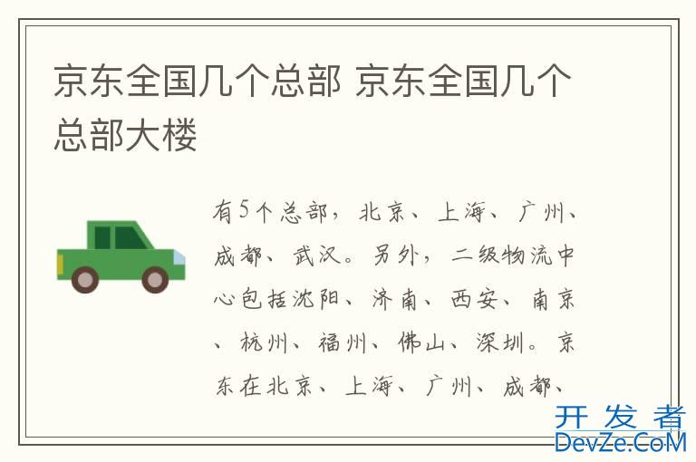 京东全国几个总部 京东全国几个总部大楼
