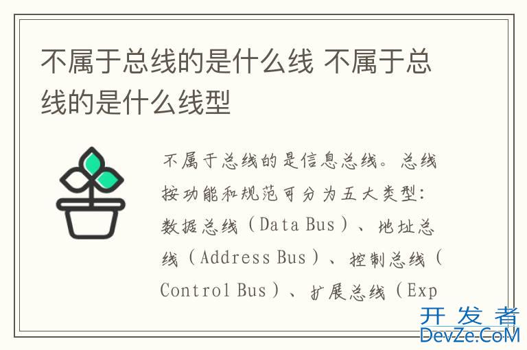 不属于总线的是什么线 不属于总线的是什么线型