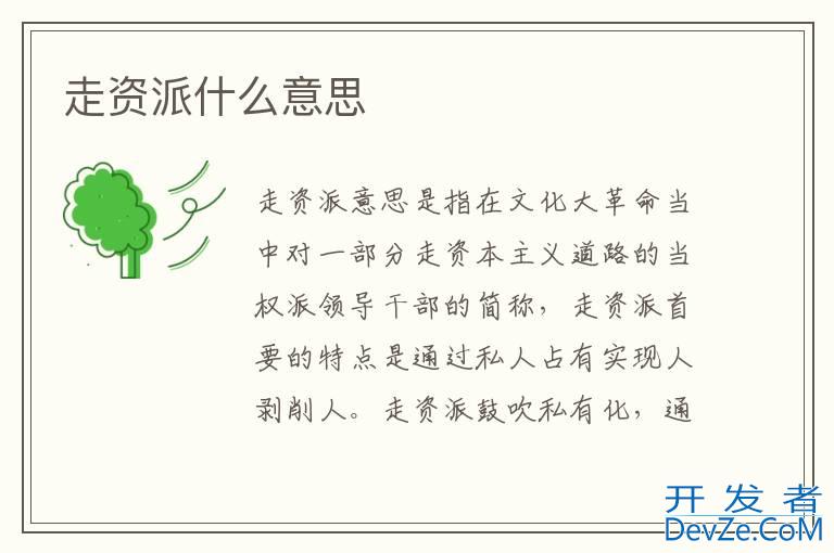 走资派什么意思