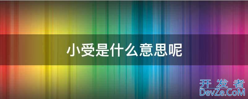 小受是什么意思呢 小受是啥子意思