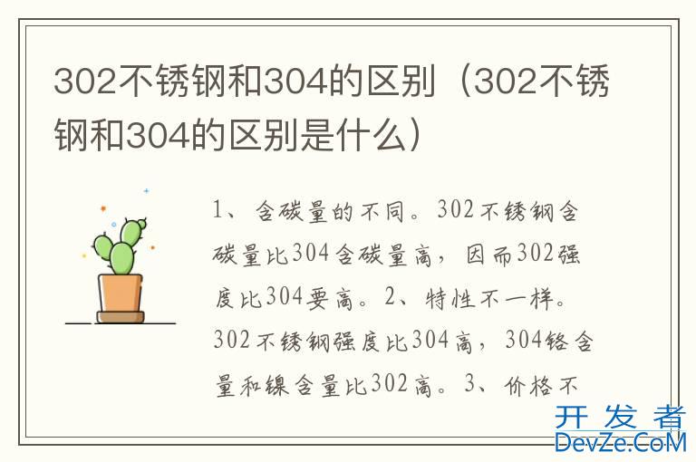302不锈钢和304的区别（302不锈钢和304的区别是什么）