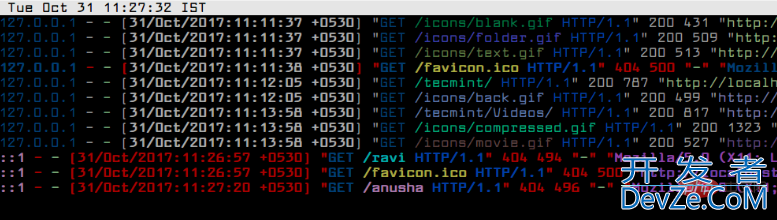 关于Linux下动态查看实时日志的命令