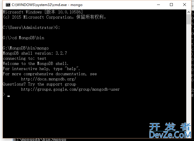 Window环境下配置Mongodb数据库