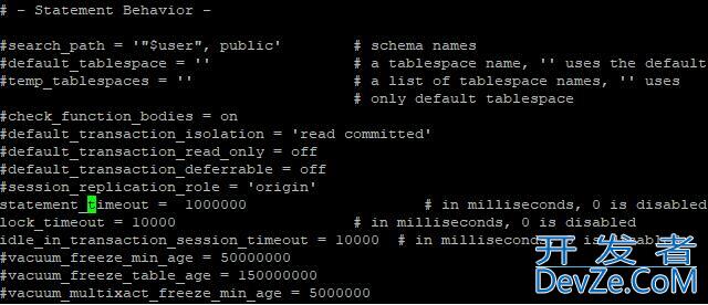 解决PostgreSQL 执行超时的情况