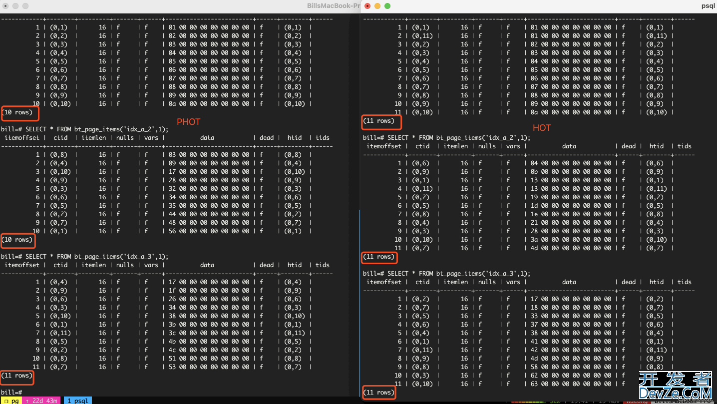 PostgreSQL HOT与PHOT有哪些区别