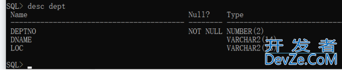 SQL PLUS基本命令的使用方法示例