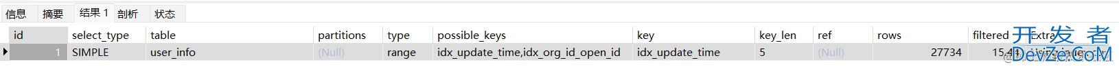 MySQL中explain使用快速查询手册