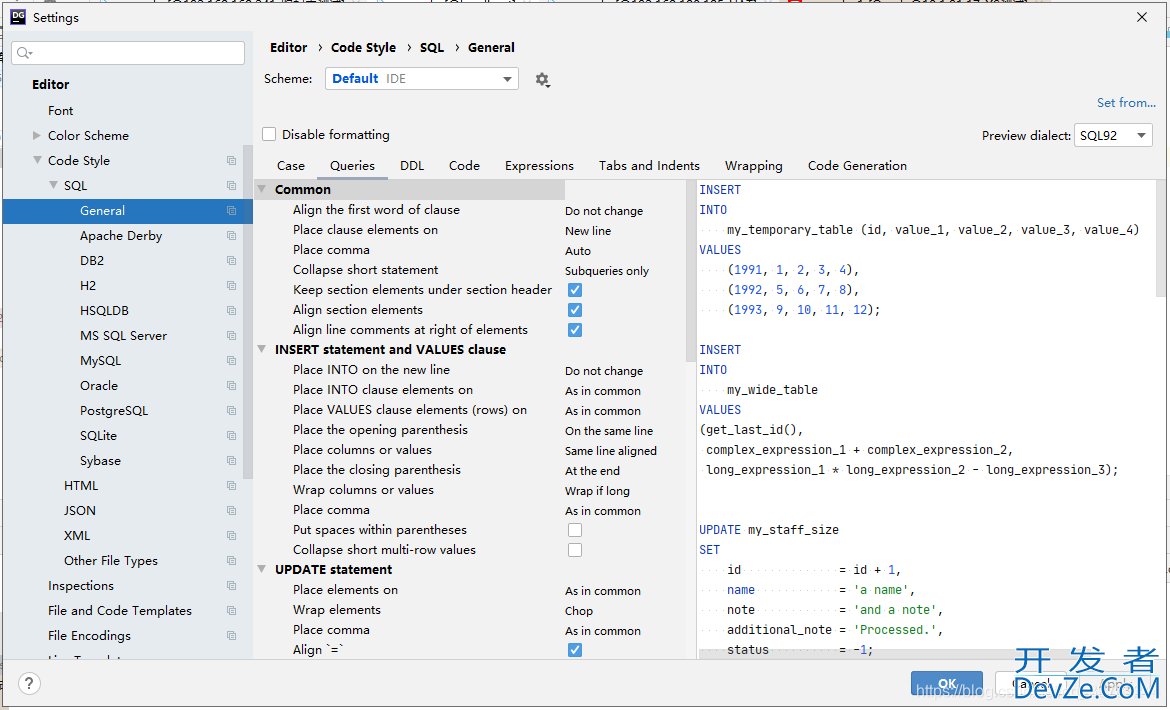 DataGrip 格式化SQL的实现方法(自定义Sql格式化)