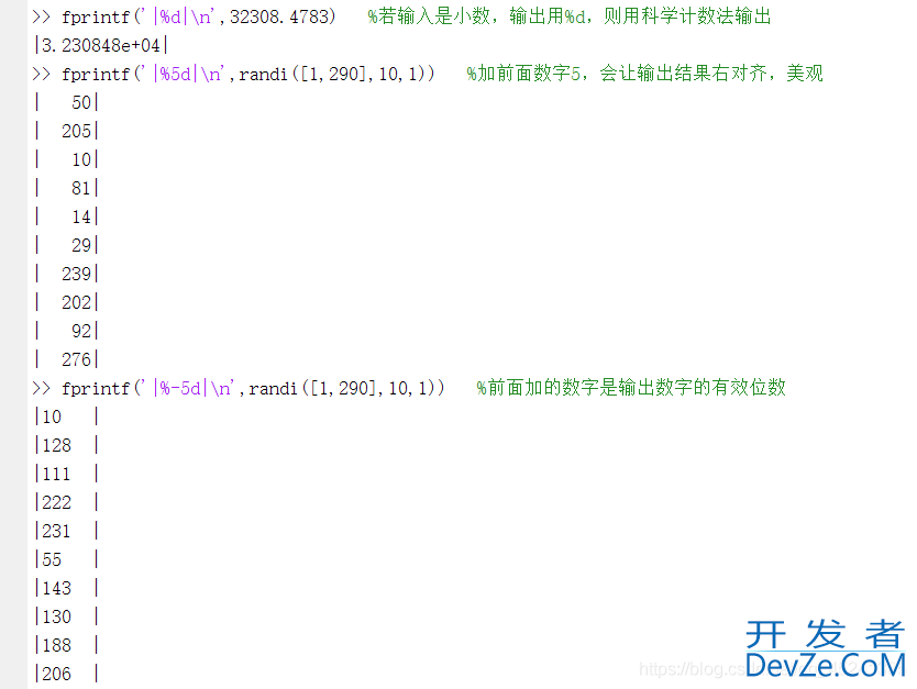 Matlab常用的输出命令disp与fprintf解读