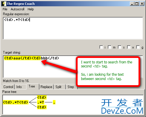 Regular Expression: Start from second one