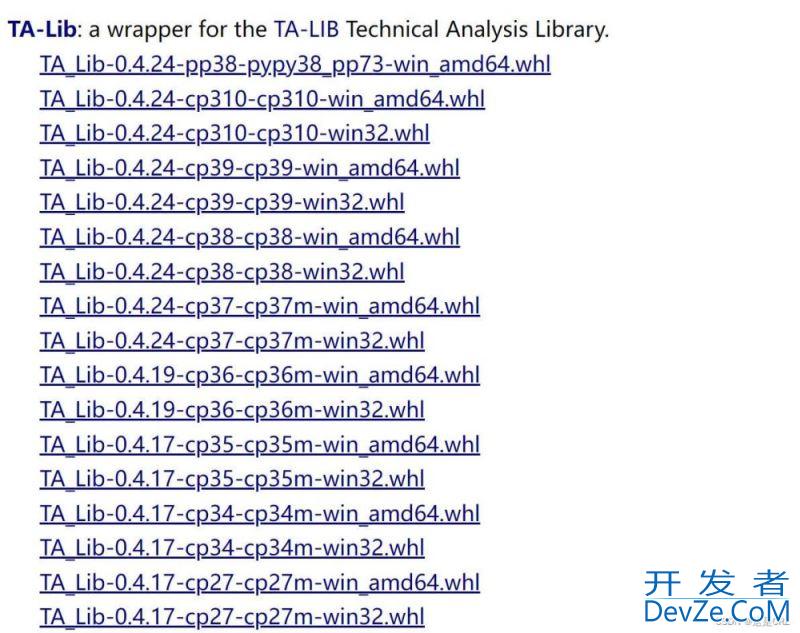 Python安装Talib库的详细图文教程