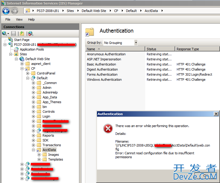 Trouble with cross network permissions for an image through iis7 in an asp.net virtual directory