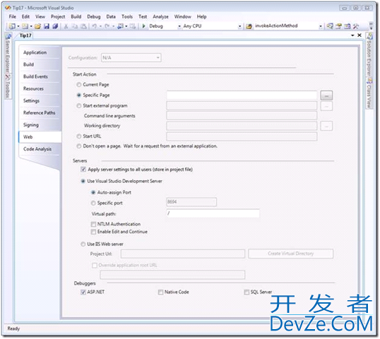Visual Studio ASP.Net MVC undo set as start page action