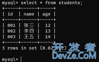 Python实现MySql数据库交互的示例