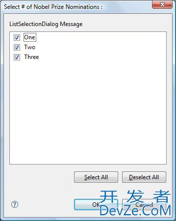 JFace question: Disable some entries in ListSelectionDialog?