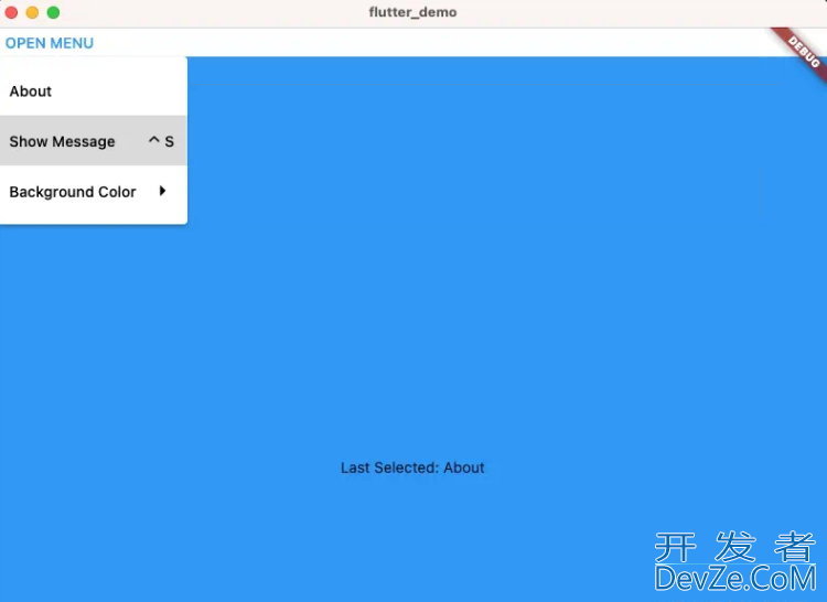 Flutter3.7新增Menu菜单组件的使用教程分享