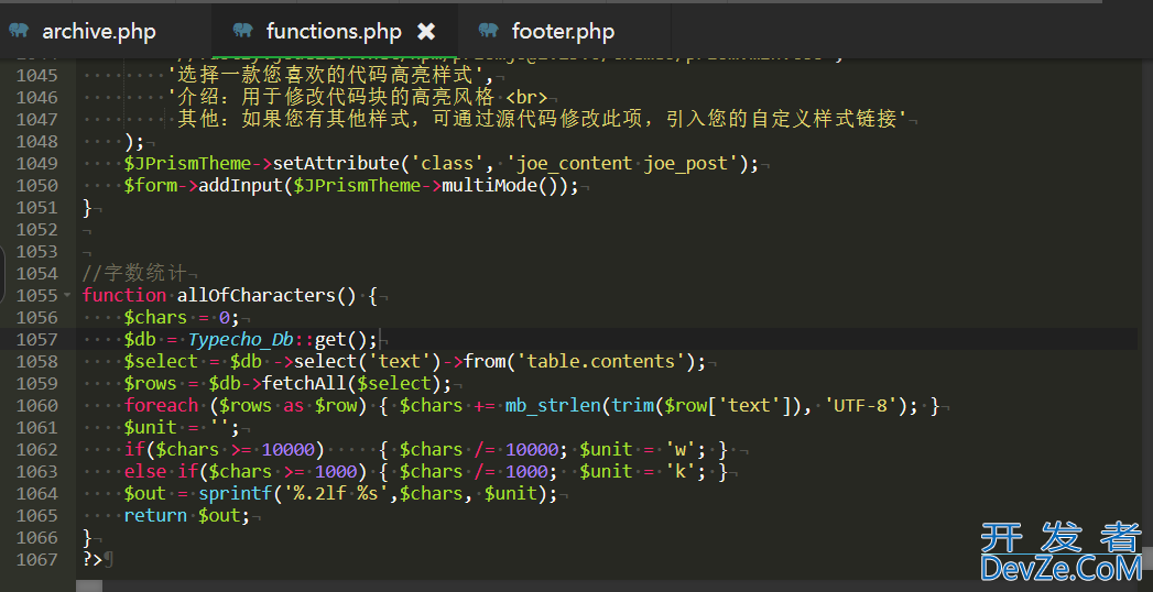 typecho统计博客所有文章的字数实例详解