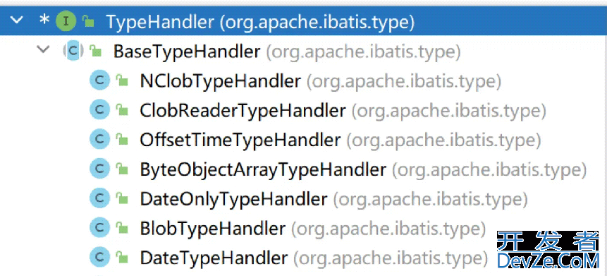 Mybatis TypeHandler接口及继承关系示例解析