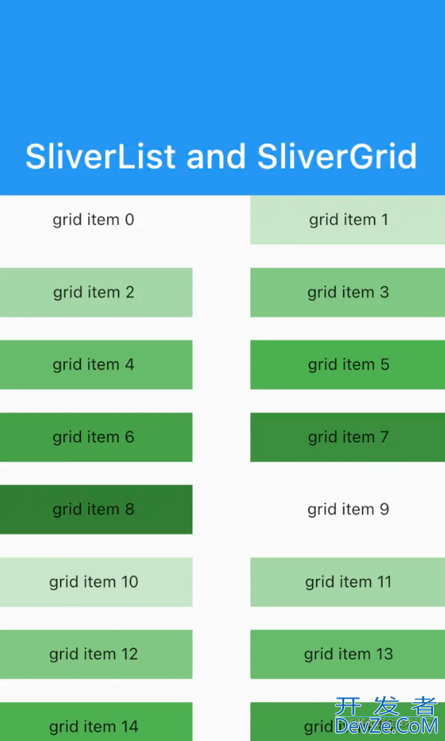 Flutter学习之SliverList和SliverGird的使用详解
