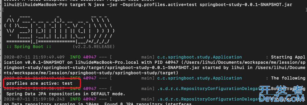profiles.active多环境开发、测试、部署过程
