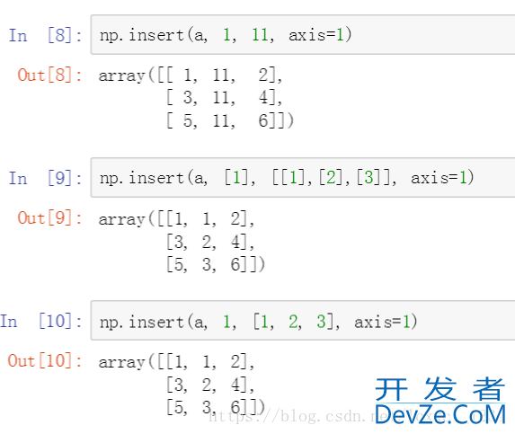 numpy.insert用法及内插插0的方法