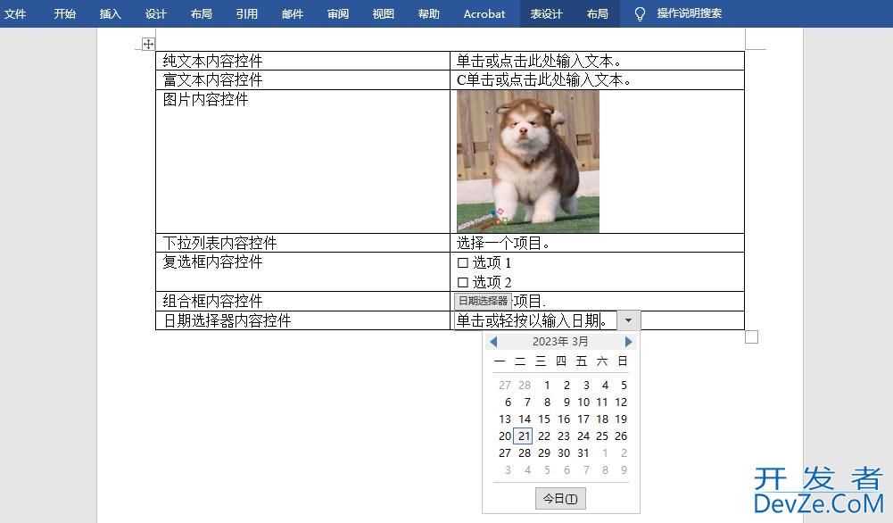 通过Java实现在Word中创建可填充表单