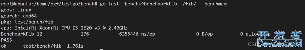 go benchmark 基准测试详解