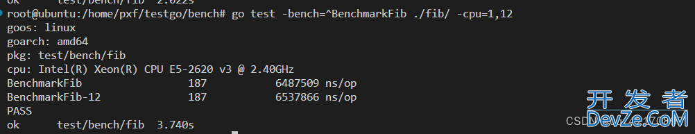 go benchmark 基准测试详解