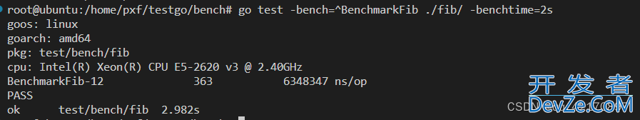 go benchmark 基准测试详解