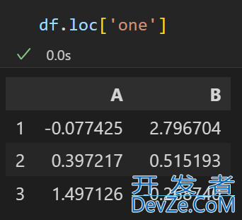 Python中DataFrame中的xs用法