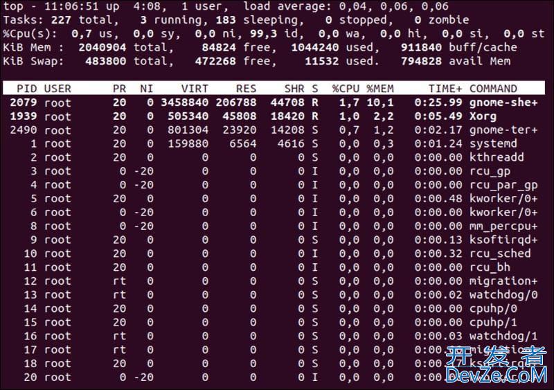 Linux 查看内存使用情况的几种方法汇总